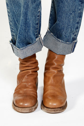 GUIDI Short Back Zip Leather Boots