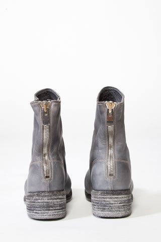 GUIDI Stack Back Zip Leather Boots