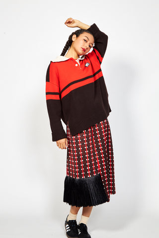 WALES BONNER Calm Polo Sweater