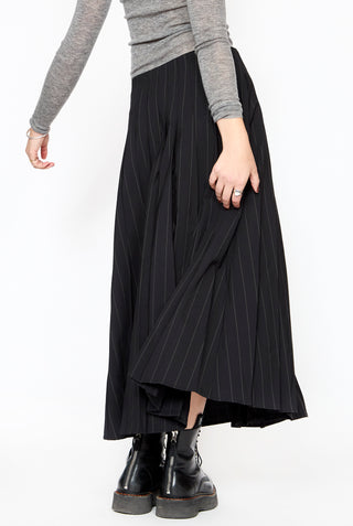 6397 Pleated Pinstripe Skirt