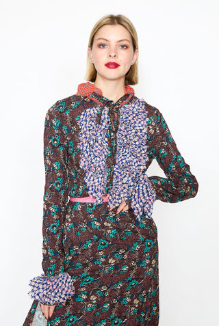 HAZEL BROWN Everything Blouse Print