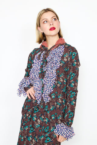 HAZEL BROWN Everything Blouse Print