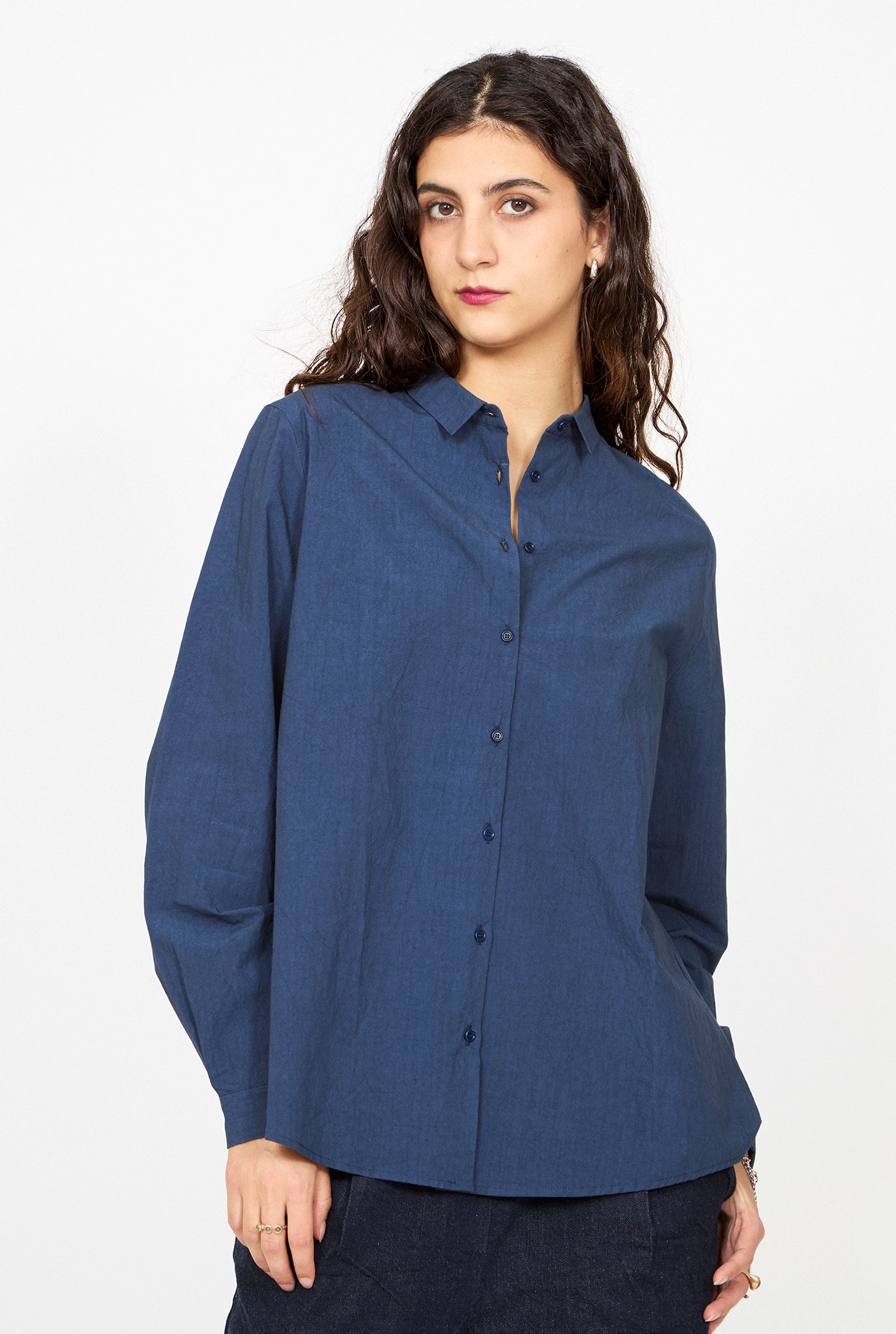 apuntob Soft Blue Button Up
