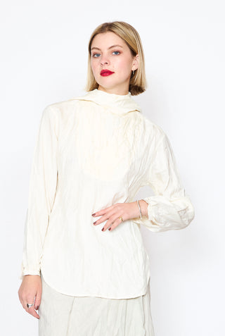 HAZEL BROWN Tattered Yoke Blouse